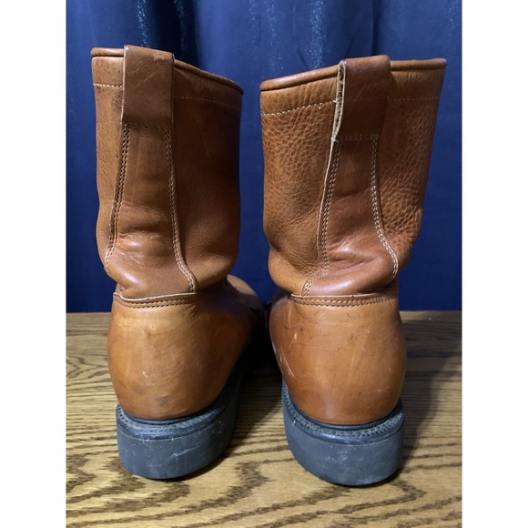 Justin Workboot Mens Size 11 D USA Brown Leather Lace Up Work Boots 0762 - Picture 5 of 13